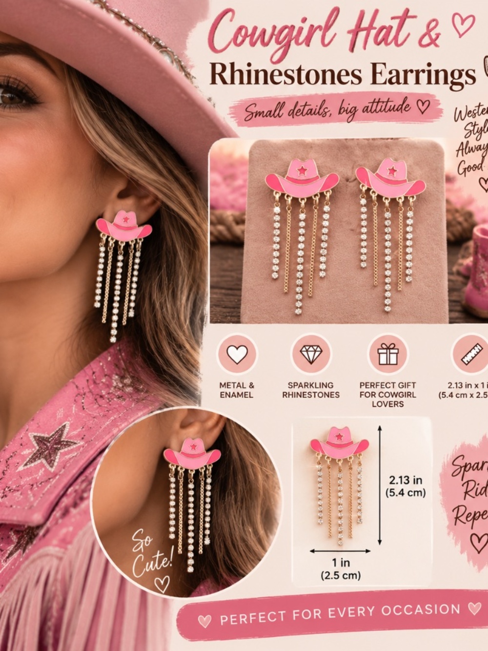 Cowgirl Hat Earrings Collection